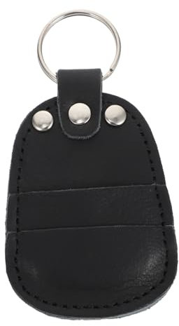 JOINPAYA Black Guitar Pick Bag Hanging Clip, Portable Plectrum Wallet Suitable for Multiple Pick Shapes and Thicknesses, Compact Guitar Plectrum Carrying Case for Travel and Performance