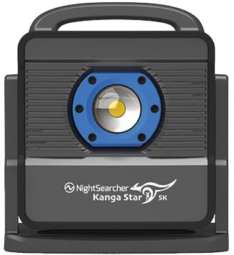 NightSearcher Kanga Light 5K – Powerful Rechargeable LED Work Light | 5000Lumens, Rugged & Durable, IP65 Waterproof | USB Power Bank & Power Tool Battery Adaptor Included (Model A)