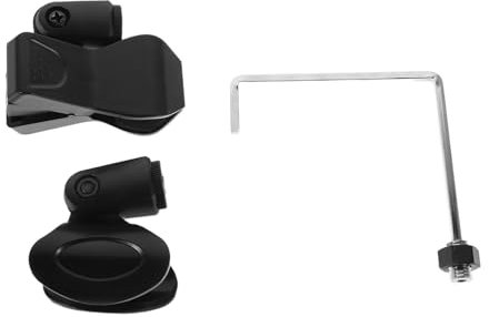 LIOOBO Adjustable Saxophone Microphone Clip Holder, Universal Mic Holder Clamp for Saxophone, Compatible Microphone Stand, Easy Installation, Suitable for Live Performance and Recording