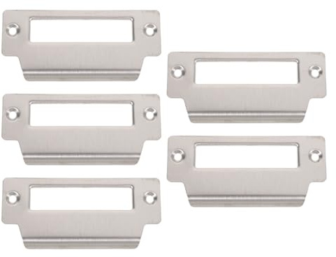 Gatuida 5 Pcs Stainless Steel Mortice Lock Strike Plate 100mm Heavy Duty Door Latch Striker Faceplate Receiver Frame Reinforcement Security Device Interior Hardware Repair Catch Pack Home Chrome