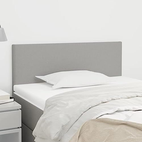 Yunovire Kopfteil Hellgrau 90x5x78/88 cm, Stoffbezug aus 100% Polyester, Höhenverstellbar, Robuste Holzbeine, Polster Kopfteil für Bett, Schlafzimmer, Einzelbett