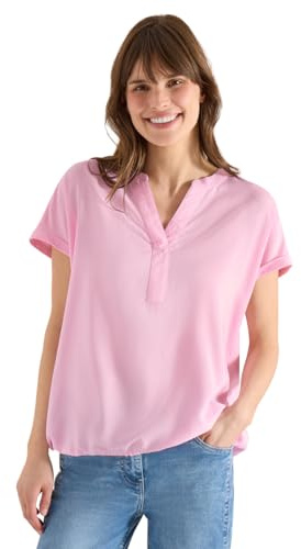 Cecil Damen Kurzarm Bluse mit Split Neck