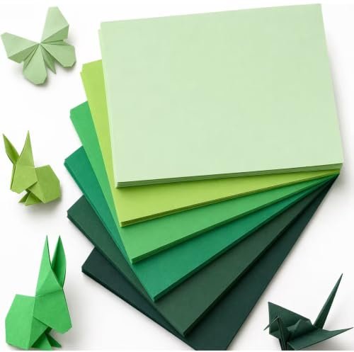 30 ark lerpapper A4, färgglatt 230 g/㎡ lerpapper, 6 färger, grön färggradient
