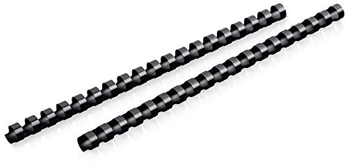 Mead CombBind 4000134 Lot de 125 spirales de reliure, 1,27 cm, capacité de 85 feuilles, noir