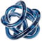 Torre & Tagus Orbit Glass Decor Ball Large - Indigo Blue