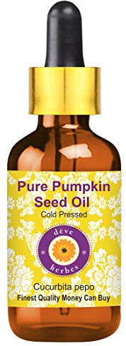 Deve Herbes Olio di semi di zucca puro (Cucurbita pepo) con contagocce in vetro Qualità terapeutica naturale spremuto a freddo 100 ml (3.38 oz)