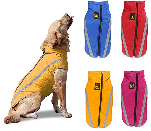 PETCUTE Hundemantel wasserdicht hundejacke für mittelgroße Hunde Warme hundemantel Fleece Grosse Hunde