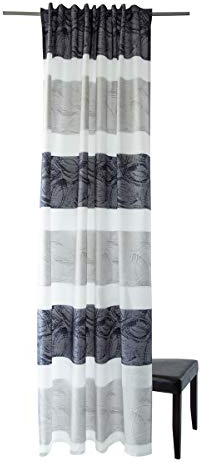Vorhang blau querstreifen | modern Wohnzimmer Kinderzimmer Schlafzimmer | 140x245cm