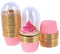 FADACAI 50 Pieces Cupcake Ramekins, 7oz 154ml Cupcake Cases, Disposable Ramekins for Cupcakes, Cupcake Cups with Lids, Muffin Cupcake Baking Cup for Wedding Birthday Party