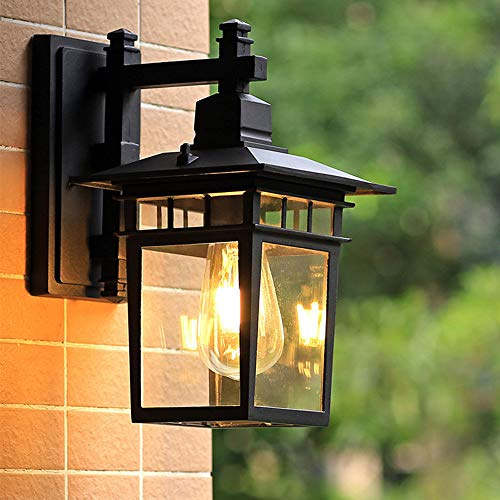 Mengjay Rustikale Wandlampe Außen Antik wetterfest Aluminium E27 Wasserdichte Outdoor Wandleuchte Gartenbeleuchtung Balkon Terrasse Tür(keine Glühbirne)