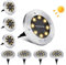 BrizLabs Lampe Solaire Extérieur, 8 Pièces 8 LED Lumière Au Sol Solaire Imperméable Spot Encastrable Decorative pour Jardin Chemin Pelouse Terrasse Cour Souterraine Passerelle, Blanc Chaud