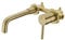 Bathroom Basin Sink Brass Mixer Taps Bathtub Single Lever Swivel Spout Faucet Wall-Mounted,Brushed Gold & Matte Black (Brushed Gold)
