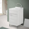 Inbagno Lavatoio con mobile e vasca in Resina resistente agli acidi, Completo di ASSE di Lavaggio e Kit sifone + piletta (45x50 cm 1 Anta, Bianco Venato)