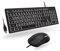 X9 Wired Keyboard and Mouse Combo - Large Print Backlit Keyboard and Mouse for Elderly, Low Vision, Visually Impaired - 7 LED Light Up Color, Lighted Large Letters for Laptop PC Computer USB