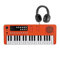 VISIONKEY-1 Tragbares elektrisches Mini-Keyboard mit 37 Tasten für Kinder und Anfänger, USB-C mit Kopfhörer