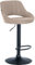 CLP Barhocker Milet I Stoff-Bezug I Drehbarer Barstuhl, Farbe:Taupe, Gestell Farbe:schwarz