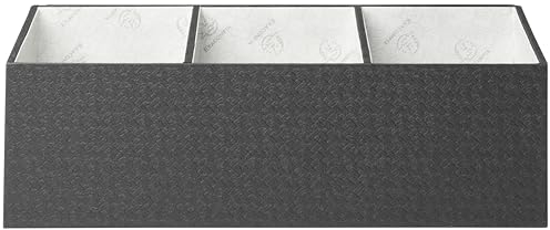 Exacompta 68601E Schreibtisch-Organizer Office By Me mit 4 Fächern aus Recycling-Karton mit Textileffekt. Ideal zur Aufbewahrung von Stiften, Smartphone, Tablet und mehr. Stifteköcher Schwarz