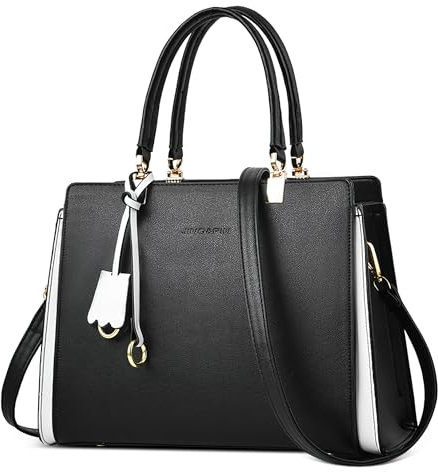 DEEVORCA Elegant Damen Henkeltasche Mode Leicht Schultertasche mit Griff Grosse Kapazität Tasche Tote Bag für Shopper Reise Täglich Urlaub Business Arbeiten PU Leder Damen Handtaschen Glack