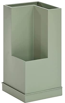 MOBAAK Schirmständer Nordischer Moderner Schirmständer Mit Tropfschale, Büro-Garage-Eingangstür-Regenschirm-Organizer-Halter Regenschirmständer Modern (Color : Grün, Size : 28 x 28 x 55.5 cm)