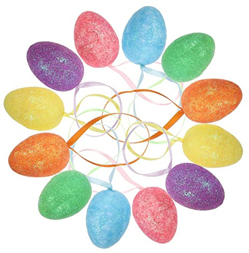 Hängende Ostereier 12pcs Delicate Ostern Verzierungen Ostern Waben Dekorationen