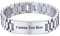 U7 Männer Armband Edelstahl Silberarmband Custom Klassische Gliederarmband Gravur Text Armbänder 21cm Herrenarmband Cuban Link Chain Bracelets Men Wristband Armschmuck Modeschmuck für Husband