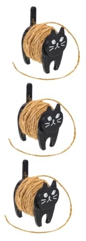 SHINEOFI 3 Sätze Katzenrolle Multifunktionaler Fadenhalter Praktisch Und Dekorativ Wickelbrett Nähen Seilhalter Aus Holz Spulenwickler Für Zahnseide Stickgarn Lagerregal Hölzern Modellieren