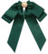 Amagogo Vorgebundene Brosche mit Schleife für Damen, mit Perlen, Fliege, Anstecknadel, Krawattennadel für Uniform, Bluse, Jahrestag, Dunkelgrün