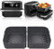 Silicone Air Fryer Liners for Ninja AF500UK, 10.4L Air Fryer Silicone Liner for Ninja Air Fryer Accessories, Flex Drawer AF500uK, Reusable 10.4L Large Airfryer Liners (Grey, 2 in 1)