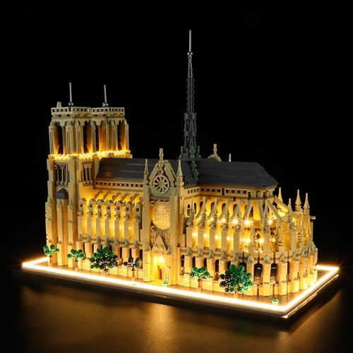 BRIKSMAX Led Licht für Notre-Dame de Paris 21061 - Kompatibel Mit Lego Architecture Bausteinen Modell - Ohne Set