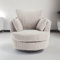 Sofa Selection Jumbo Cord Swivel Chair Infuse Your Space with Modern Elegance! Experience Supreme Comfort and Effortless 360-Degree Rotation - Ideal for Bedrooms, Living Rooms (Cream, Swivel Chair)