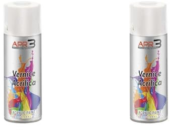 APR3 - S400PAST7 Vernis peinture Acrylique Multi-Usage, Couleur Transparent Brillant, Aérosol En Fer-Blanc Recyclable de 400 ml (Lot de 2)