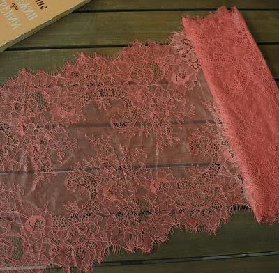 LKSGJSNB Spitzenbesatz, Wimpernspitzenbesatz, Zubehör, handgefertigt, DIY-Unterwäsche, Rocksaum, Kleidungsdekoration, Wimpernspitzenstoff(Red 2)