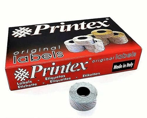 26x12 Scatola 36 Rotoli Etichette per Prezzatrice, Giallo o Arancio Fluo Permanente, 1.500 Etichette per Rotolo, Totale 54.000 Etichette