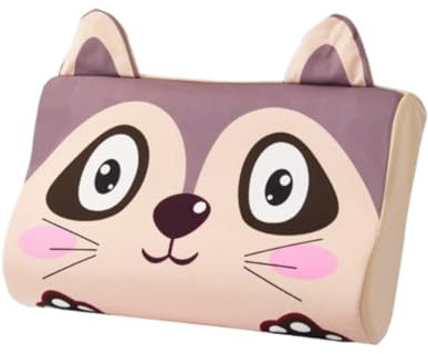 champracer Schlummerkids Kissen Original,Kinderkissen für Besserenund Gesünderen, Calmly Ergonomisch, Kawaii Tiere Kissen, Atmungsaktiv und Hautfreundlich （Mit Kopfkissenbezug） (Bär,45 * 27 * 6 cm)