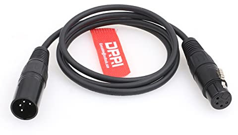 DRRI 3Pin XLR Male to 3Pin XLR Female Microphone Cable for Shure SM Microphone, Live Sound Studio Performances,Preamps, Speaker Systems