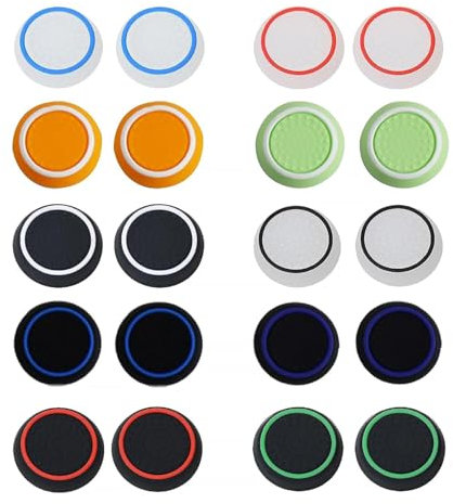 20 Stück Ps5 Controller Sticks Zubehör, Silikon Joystick Kappen für PS5, PS4, Ps5 Controller Zubehör mit Mehreren Farben,Schutz und Komfort für Gaming