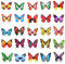 WanderGo 25 Stück Schmetterlinge Deko mit Clip Bunte Schmetterling Deko Befestigungsclip PVC Künstliche Schmetterlingsclip für Kinderzimmer Dekorationen, Vorhänge, Tisch, Büro, Garten, Grünzeug