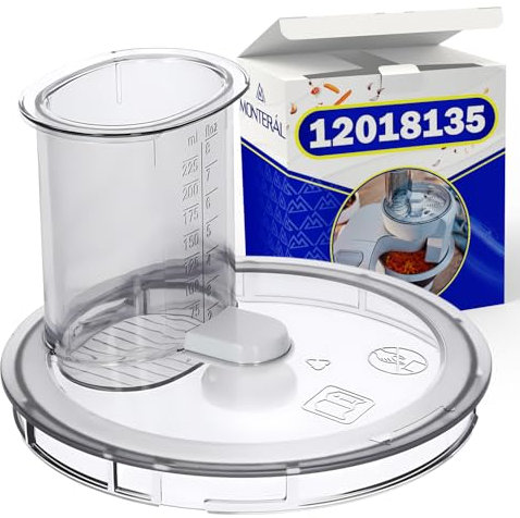 MONTERAL Coperchio per Ciotola Tritatutto Robot da Cucina Multifunzione con Spintore con Codice Originale 12018135 per Bosch MUM4 - Garanzia di 10 Anni