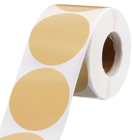 QUARKZMAN 500 Stück Klebepunkte Bunt, 50mm Runde Punktaufkleber, Selbstklebende Markierungspunkte Etiketten, Punkt Aufkleber für Schule, Büro, Kalender, Karten (Braun, 1 Rolle)