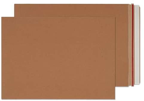 Blake VITA - White Board Envelopes 450 x 324 mm - Pack of 100 - Heavy Duty 350GSM Hardback - Sustainable 100% Recyclable - Anti-Bend with Rip Strip - Peel and Seal Allboard Envelope (MA17-RS)