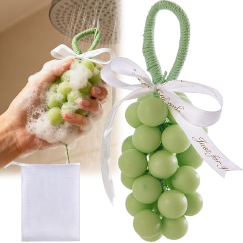 2026 Grape Soap On A Rope, Grape Shaped Soap, The Fragrance Is Refreshing And The Foam Is Rich (11, Green)