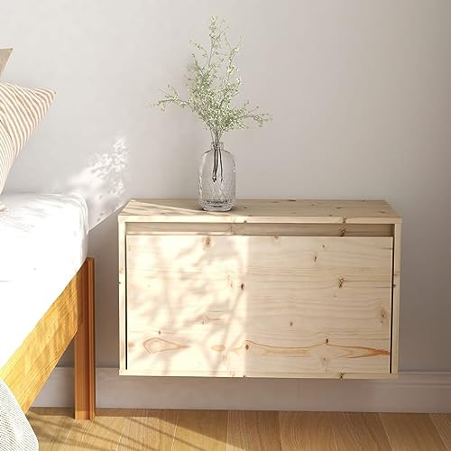 Zeehear Wandschrank 60x30x35 cm, Massivholz Kiefer, robuster Hängeschrank, vielseitige Wandregale für Wohnzimmer, Schlafzimmer, Küche, praktisches Aufbewahrungsregal