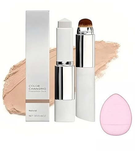 Foundation Stick mit Pinsel – 2026 Diese foundation passt sich Ihrem Hautton an, spendet Feuchtigkeit und bietet langanhaltende Deckkraft(Elfenbeinweiß)
