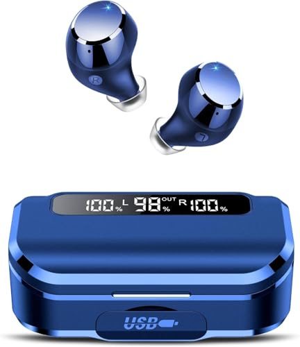 Bluetooth Kopfhörer,Kopfhörer Kabellos Bluetooth 5.3 In Ear Kopfhörer mit 4 ENC Noise Cancelling Mic,2026 Kabellose Kopfhörer 108Std Spielzeit LED-Anzeige, IP7 wasserdichte Ohrhörer Touch Control