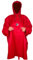 HOCK Wander Regenponcho 'Wetter AS Klima' mit Langen Ärmeln - Der Atmungsaktive Outdoor Poncho für Damen und Herren - Regencape mit weitem Schnitt (Rot, über 185cm)