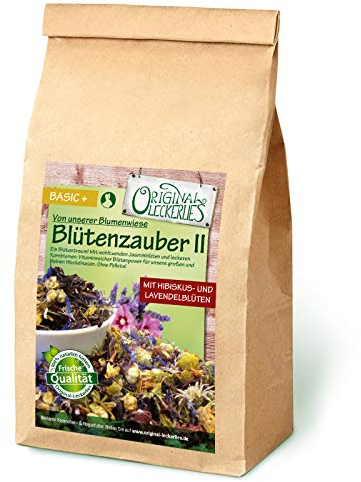 ORIGINAL LECKERLIES: Blütenzauber II 250 g, ***Premium Qualität*** Reiner natürlicher Blütenmix, artgerechtes Nagerfutter für Kaninchen, Meerschweinchen, Hamster, Chinchilla, 100% Natur Blüten