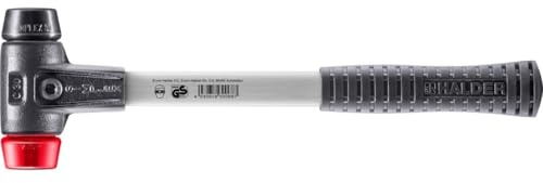 SIMPLEX-Schonhammer, Gummikomposition/Plastik; mit verstärktem Tempergussgehäuse und Fiberglasstiel | D=30 mm | 3726.030