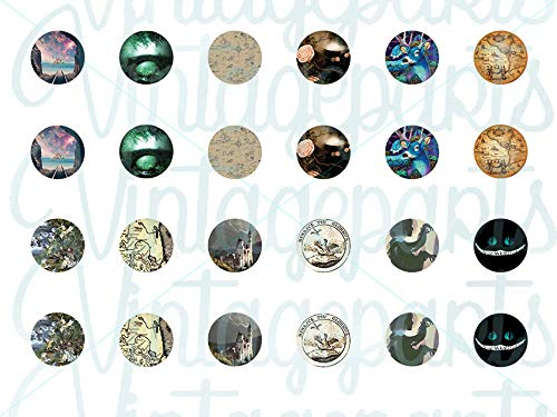 Vintageparts Motivbogen Fantasy für runde 12mm Cabochons Schmuck selber Machen