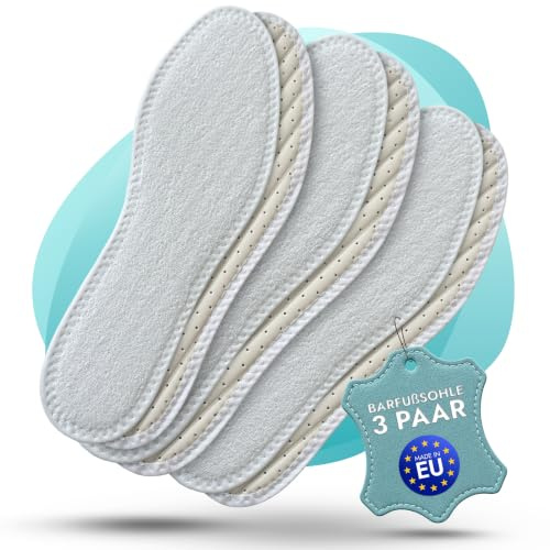 Lenzen 3 pares de suelas descalzas de rizo I, Blanco, 46