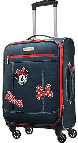 American Tourister Disney Softside Gepäck mit Spinner Wheels, Minnie Maus Denim, Carry-On 21-Inch, Disney Softside Gepäck mit Spinnrollen